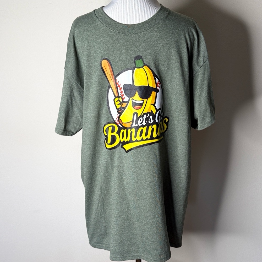 Savannah Bananas Let's Go Bananas Olive Green Tee